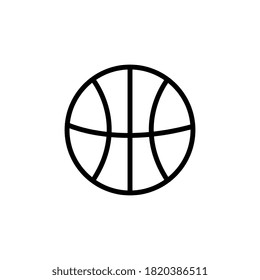 Basketball Flat Icon on White Background