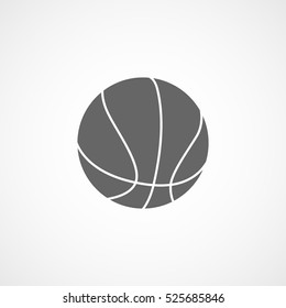 Basketball Flat Icon On White Background