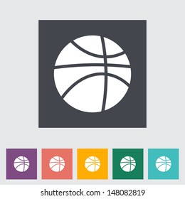 Basketball flat icon. Vector illustration EPS.