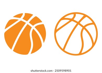 Basketball flat icons. basketball balls. Eps 10
