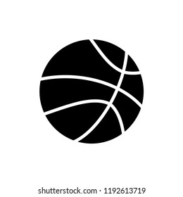 Basketball flat icons. White and black sport icons. Vector basketball balls.