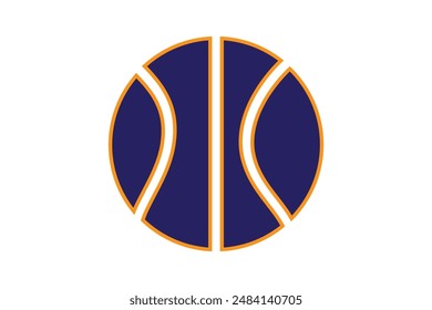 Basketball flat icons. White and black sport icons. Vector basketball balls.