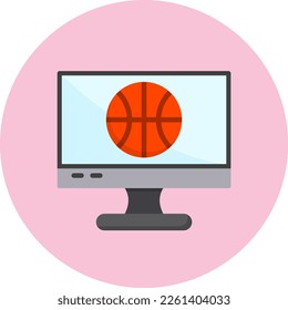 Basketball Flat Vector Icon Design