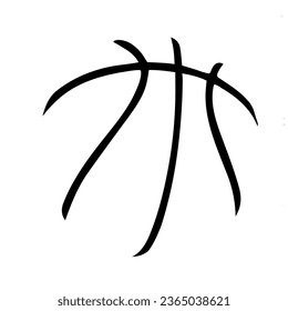 Basketball floating lines logo design