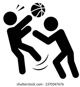 Basketball Foul Icon Vector