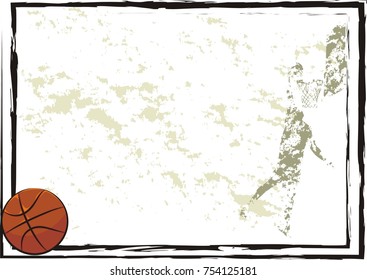 basketball frame, banner, background