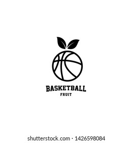 Basketball Fruit Logo Design Vector
