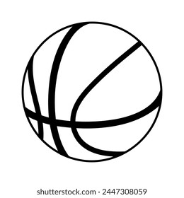 Basketball game ball line icon