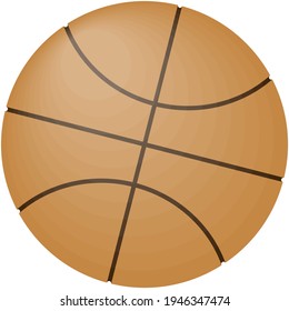 Basketball game ball vector isolated icon illustration