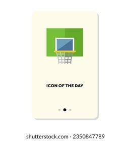 Basketball game basket flat vector icon. Hoop and net isolated sign. Basketball concept. Vector illustration symbol elements for web