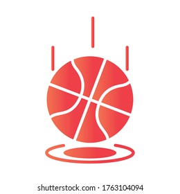 juego de baloncesto, recreación de baloncesto deporte estilo gradiente icono ilustración vectorial