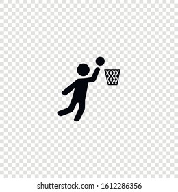 Basketball game icon. Vector graphics.