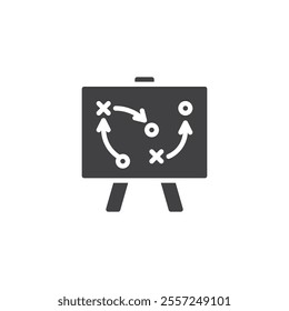 Basketball game plan vector icon. filled flat sign for mobile concept and web design. Basketball Play Strategy glyph icon. Symbol, logo illustration. Vector graphics