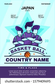 Basketball Games Champhionship Tournament Poster Template Vector
