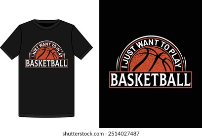 Basketball, Gaming Typography T-shirt Design Vector. I just Boy Loves Basketball, Emblems, badges and design elements, Design Template Inspiration for t shirt Typography, T-shirt Design Template.