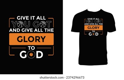 Basketball Garment T Shirt Design. 