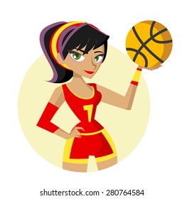 a basketball girl player