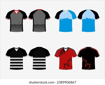 Basketball Glory: 4-Pack Collection of Dynamic Singlet and Shirt Designs - Dominate the Court in Style