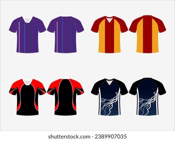 Basketball Glory: 4-Pack Collection of Dynamic Singlet and Shirt Designs - Dominate the Court in Style