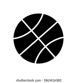 Basketball glyph icon. sport symbol. simple design editable. design vector illustration