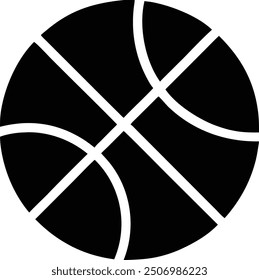 Basketball Glyph Icon Vector for Sports Design Projects
