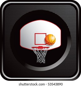 basketball goal black web icon