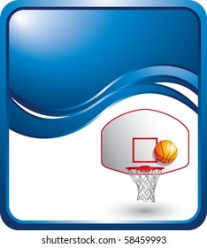 basketball goal blue wave backbground