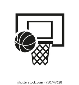 Basketball goal simple icon