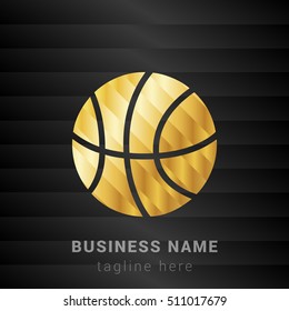Basketball Gold and Black silk fashion premium icon / Logo