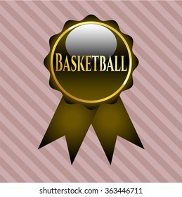 Basketball gold ribbon