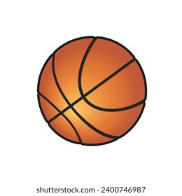 Basketball gradient vector image suitable for designs about sports and basketball championships