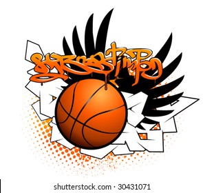 Basketball graffiti image