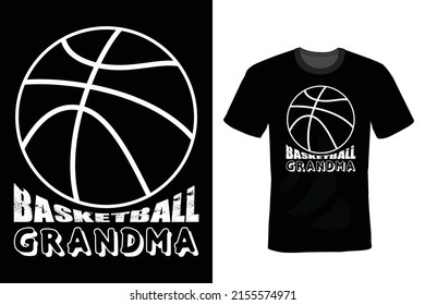 Basketball Grandma, Basketball T shirt design, vintage, typography