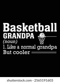 Basketball Grandpa Funny Definition Design.