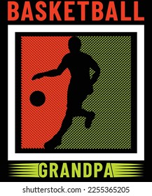 Basketball grandpa basketball t shirt design vector