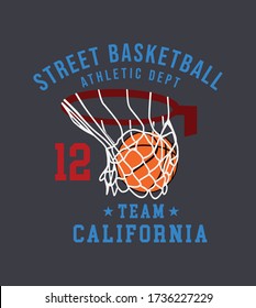 basketball graphic design for t-shirt
