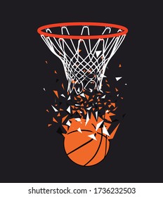 diseño gráfico de baloncesto para camiseta