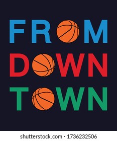 basketball graphic design for t-shirt