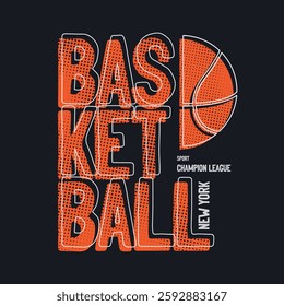 Basketball graphic design typography for print t shirt