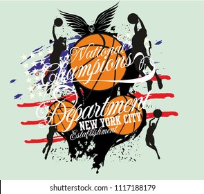 Basketball graphic design vector art