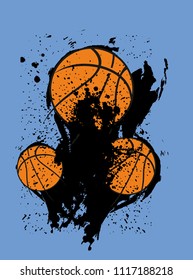 Basketball graphic design vector art