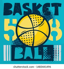 Basketball graphic design, vector illustration.
