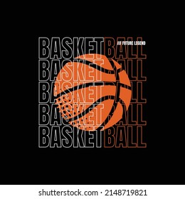 Basketball graphic t-shirt and apparel design