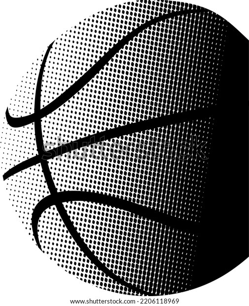 Basketball Halftones Clipart Vector Illustration Stock Vector (Royalty ...