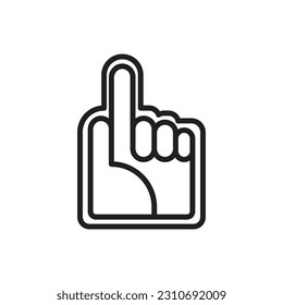 Basketball Hand Sign Outline Icon Vector Illustration