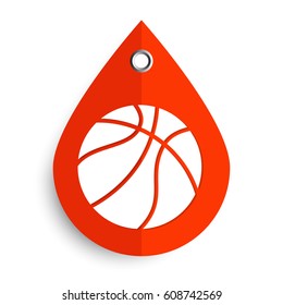 Basketball hanging signs, Tag vector Icons design