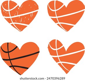 Basketball Heart, Basketball Clipart, Basketball Cut Files