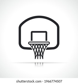 basketball hoop backboard ring icon 