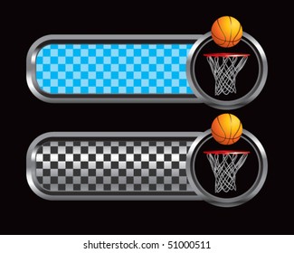 basketball hoop blue and black checkered tabs