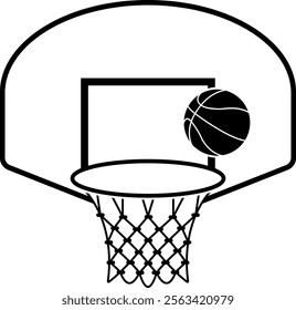 Basketball Hoop Clip Art Vector	